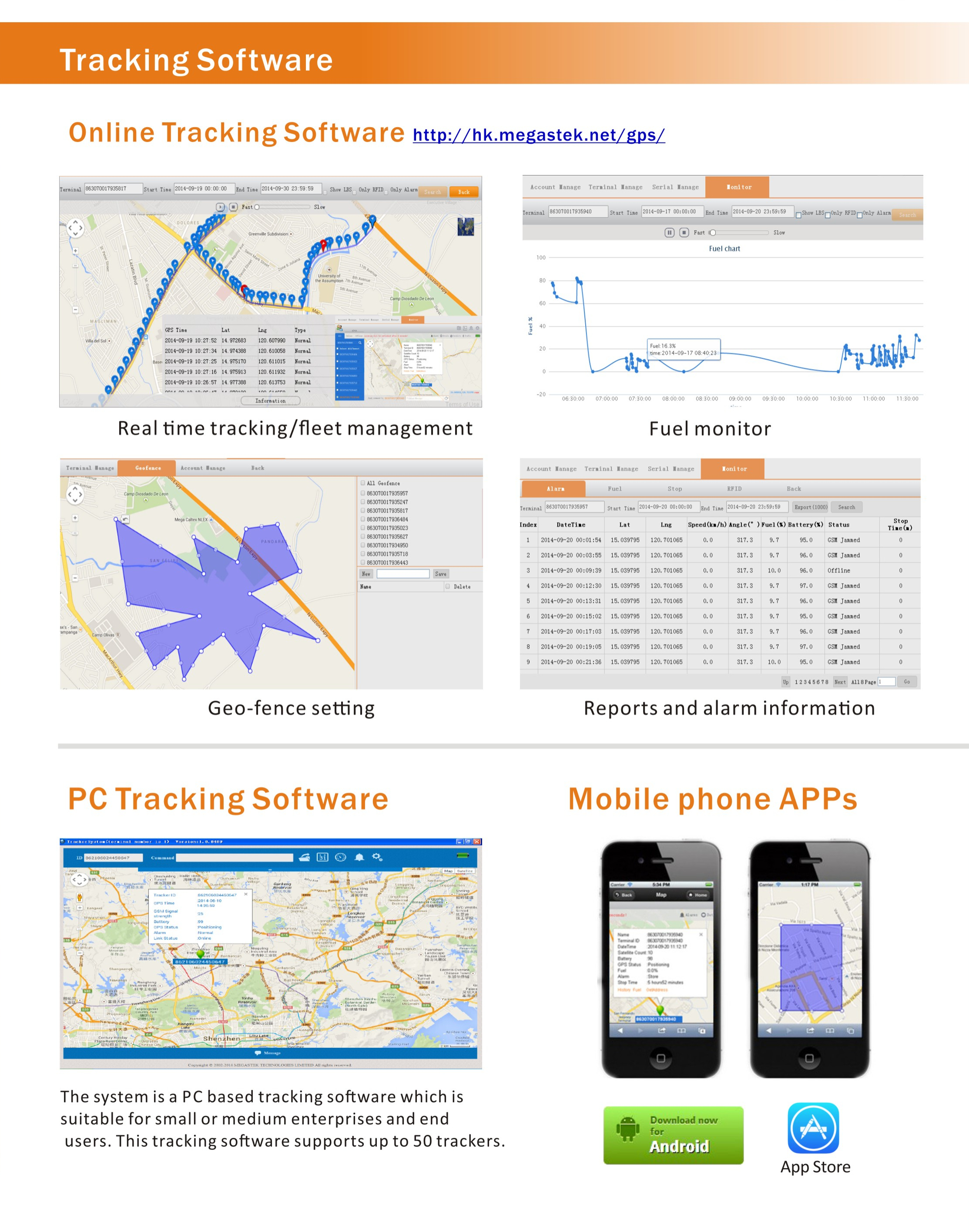 APP GPS Tracking Platform Software For Monitoring